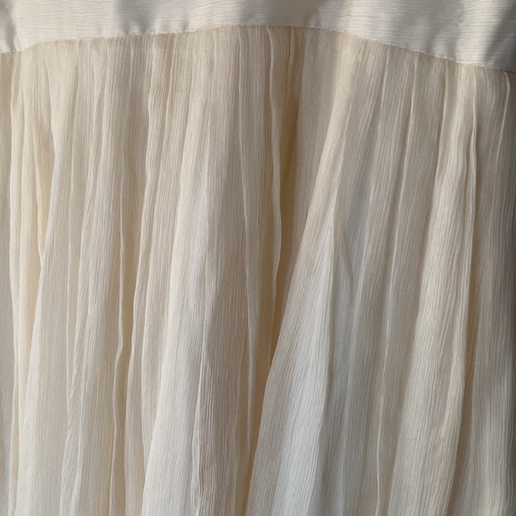 J Crew silk off white wedding dress. Size 6P. - Picture 3 of 10